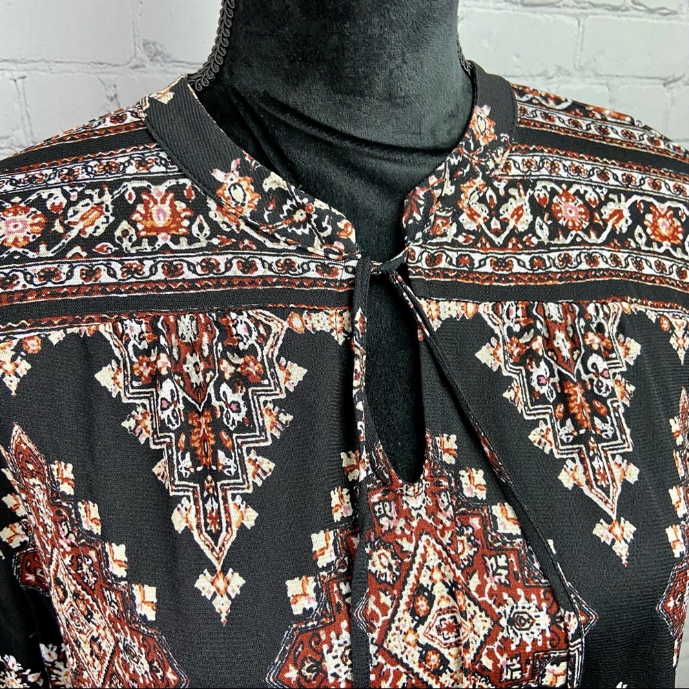 Style & Co Patterned Peasant Blouse - image 3